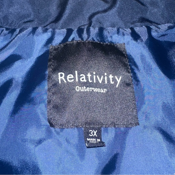 Relativity Blue Quilted Puffer Vest with Stand-Up Collar - Picture 3 of 3